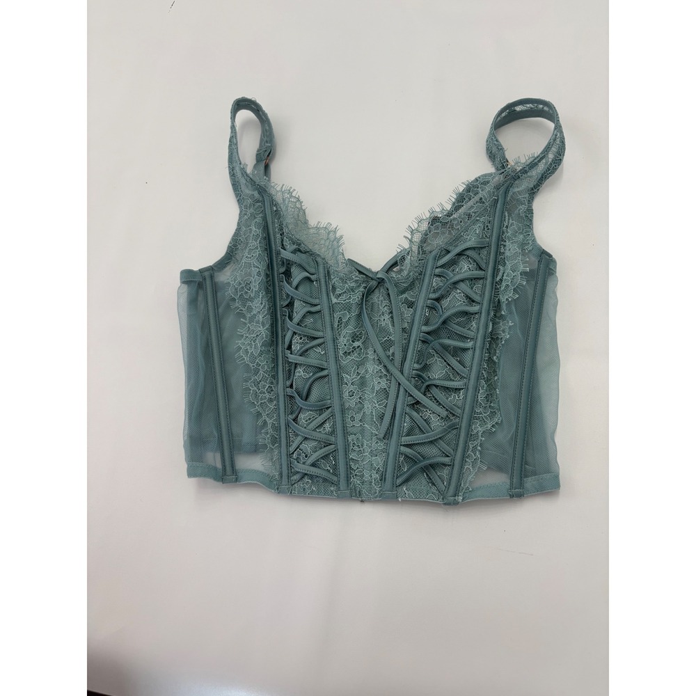 Victoria's Secret Dream Angels Unlined Lace-Up Corset Top Size M Coquette Fairy